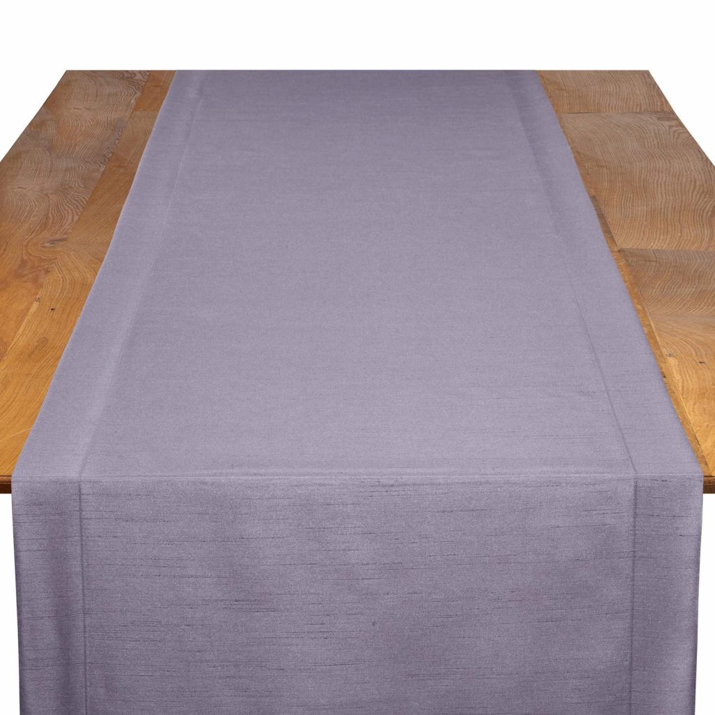Shantung Purple Smoke Table Runner - Linen Rentals | Wedding Table ...
