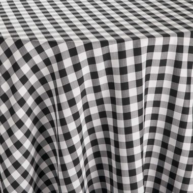 Gingham Black Table Linen - Linen Rentals | Wedding Table Linen ...