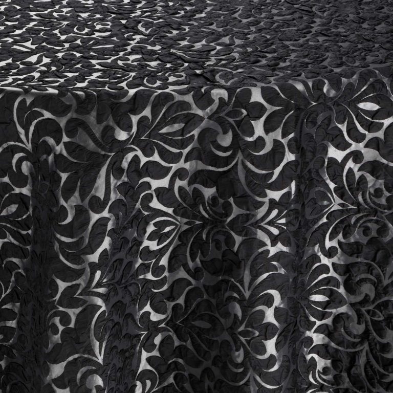 Amara Noir Table Linen - Linen Rentals | Wedding Table Linen, Runners ...