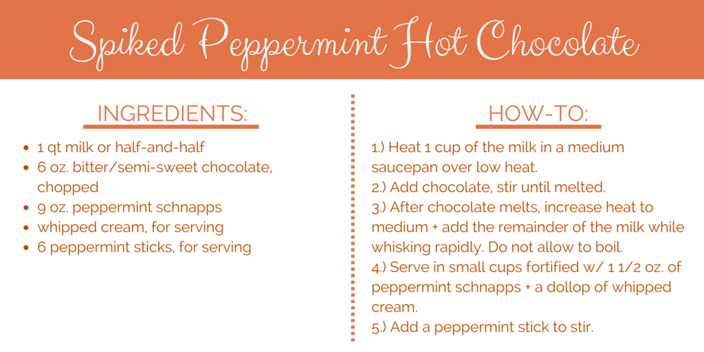 Spiked Peppermint Hot Chocolate | BBJ Linen