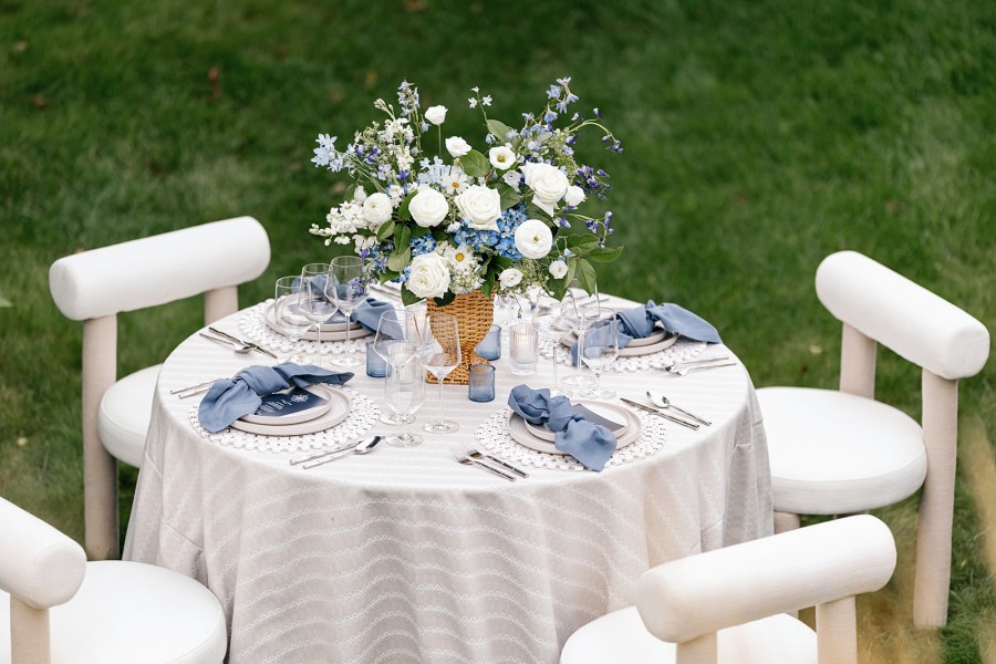 Soft beige linen creating calm coastal mood