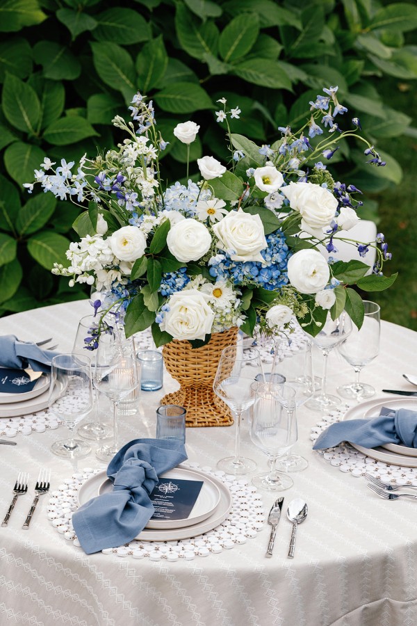 Minimal coastal table styled with Beacon Sand