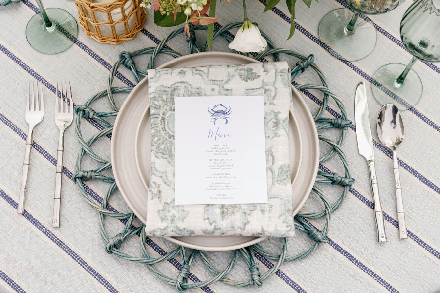 Light blue linen reflecting ocean serenity