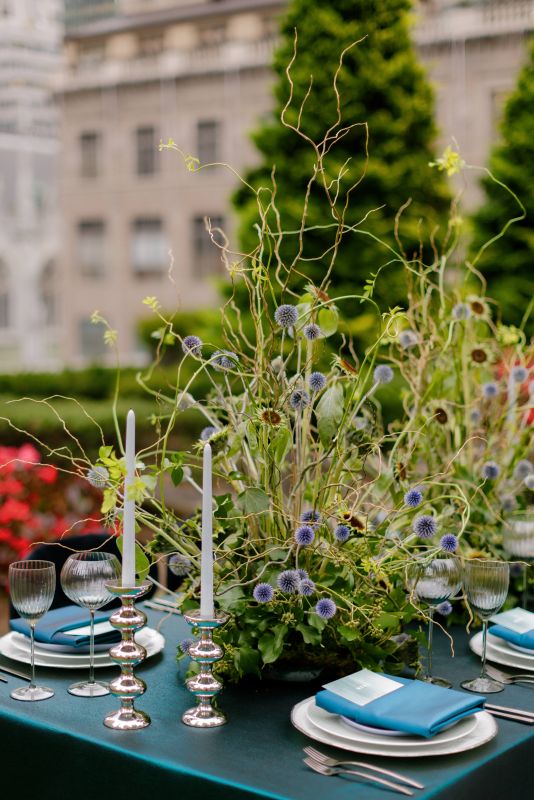 Elegant forest-green décor for seasonal celebrations