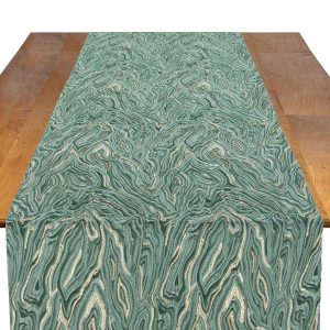 Elara Malachite Table Runner