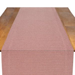 Gambit tailored geometric patterned table runner with chessboard design for modern event tables