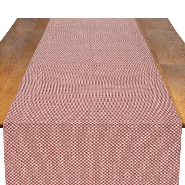 Gambit tailored geometric patterned table runner with chessboard design for modern event tables