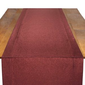 Orly Garnet burgundy metallic table runner with deep red tones for elegant event styling