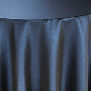 Orly Midnight navy blue metallic tablecloth for modern wedding and elegant evening event décor
