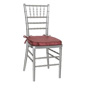 Orly Garnet Chair Cushion with Ties