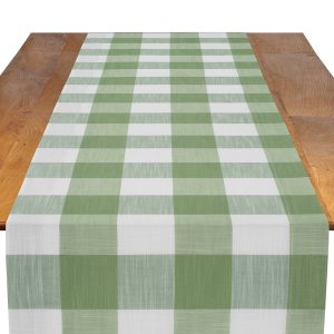 Buffalo Check Kiwi Table Runner