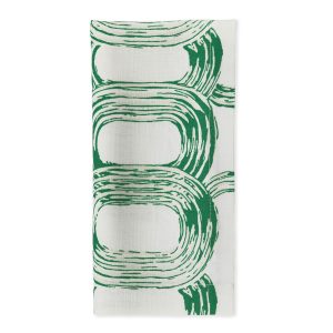 Brush Rings Green Napkin