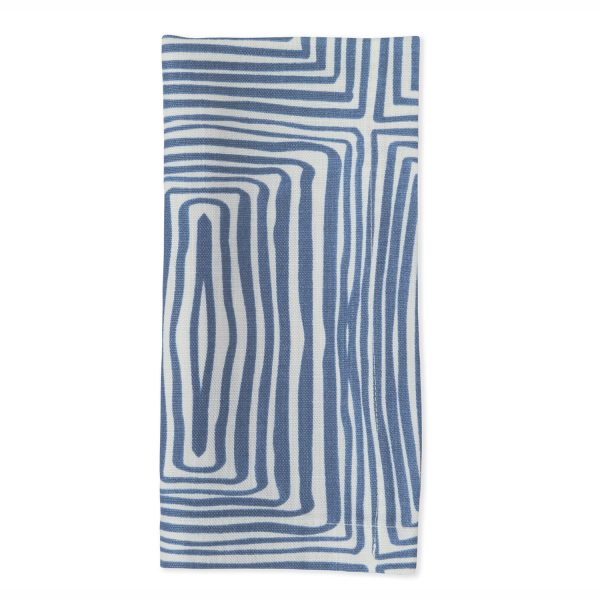 Brush Square Blue Napkin