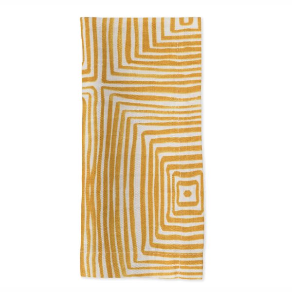 Brush Square Mustard Napkin