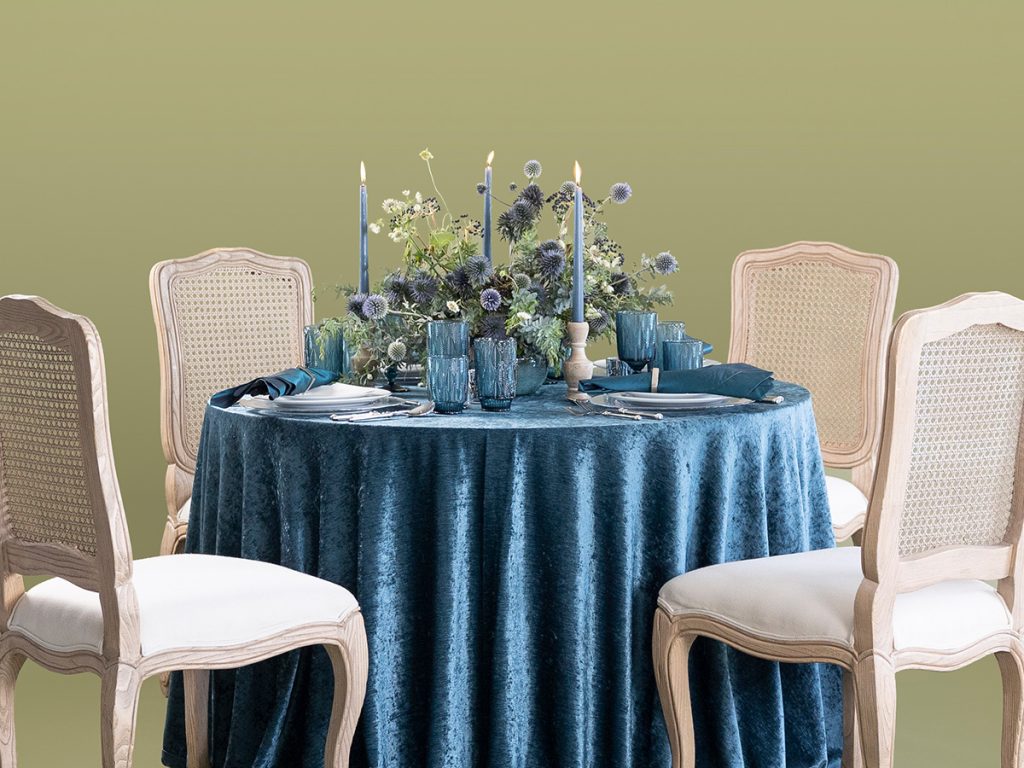 Chenille Ultramarine Table Linen