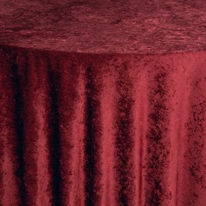 Chenille Garnet Table Linen