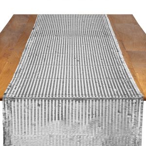 Facet Platinum Table Runner