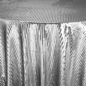 Facet Platinum Table Linen